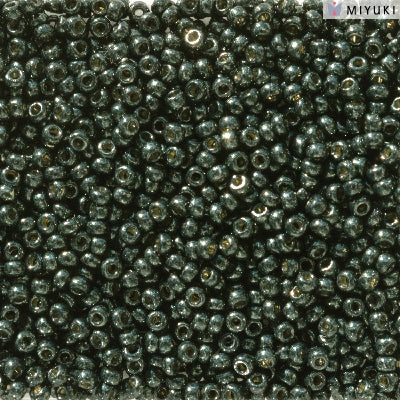 11/0 Miyuki Duracoat Galvanized Black Moss