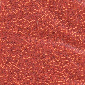 DB0682 Semi-Frosted Silver Lined Dark Orange