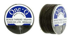 One-G Beading Thread Brown