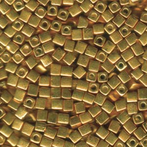4mm Cube - Metallic Gold