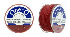 One-G Beading Thread Red