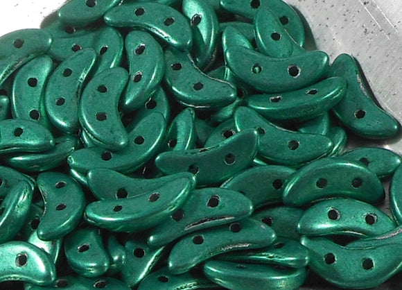 Saturated Metallic Emerald Green - Crescent