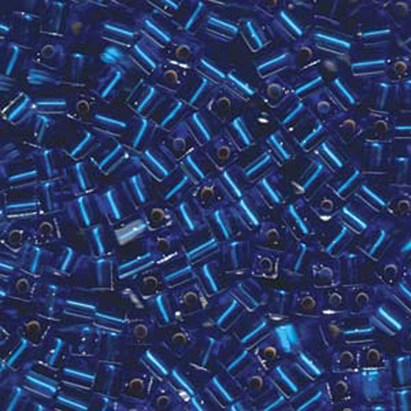 4mm Cube - Silver Lined Medium Blue