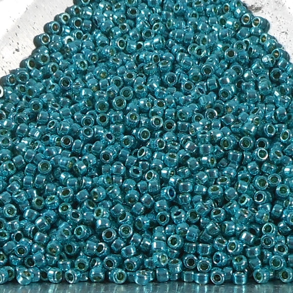 15/0 Toho Permanent Finish Galvanized Turquoise
