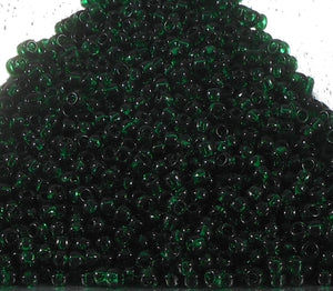 11/0 Toho Transparent Dark Emerald Green