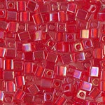 4mm Cube - Transparent Rainbow Red